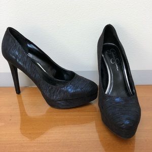 Jessica Simpson Pumps | Black & Blue Shimmer